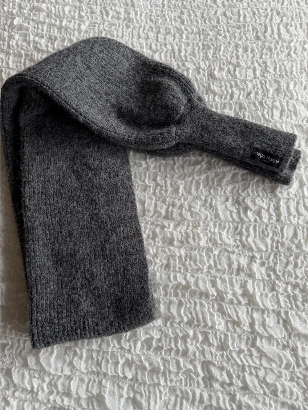 Freya Harper London Lush Multifunctional Scarf Dark Gray Standard Size 79”